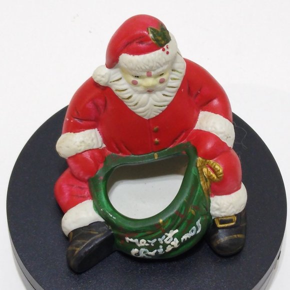 Santa Claus Ceramic Figurine Trinket Dish Vintage Great Condition - Picture 7 of 8